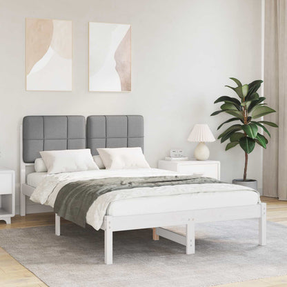 Letto con Testiera Rivestita Grigio chiaro 120 x 200 cm | homemem39