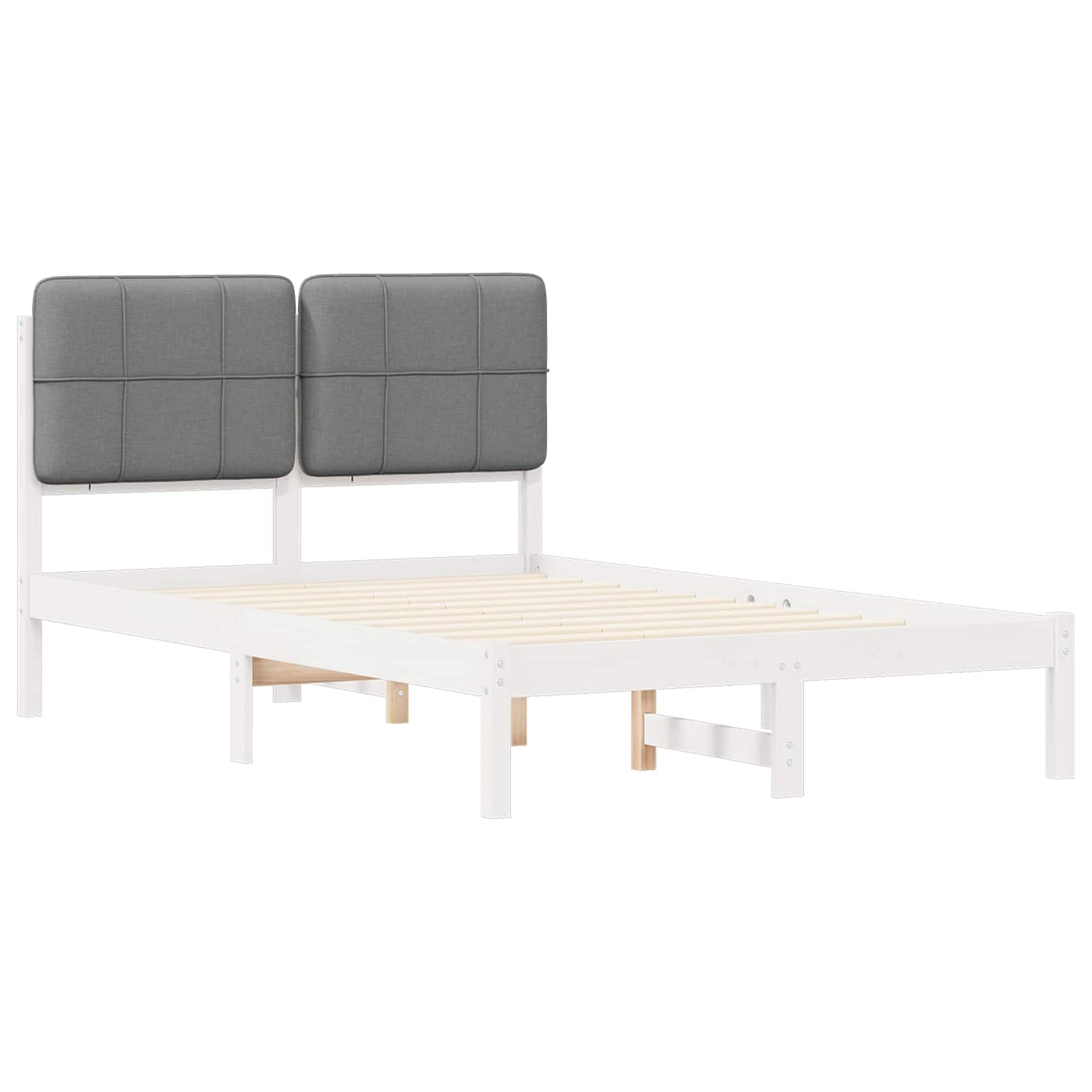 Letto con Testiera Rivestita Grigio chiaro 120 x 200 cm | homemem39