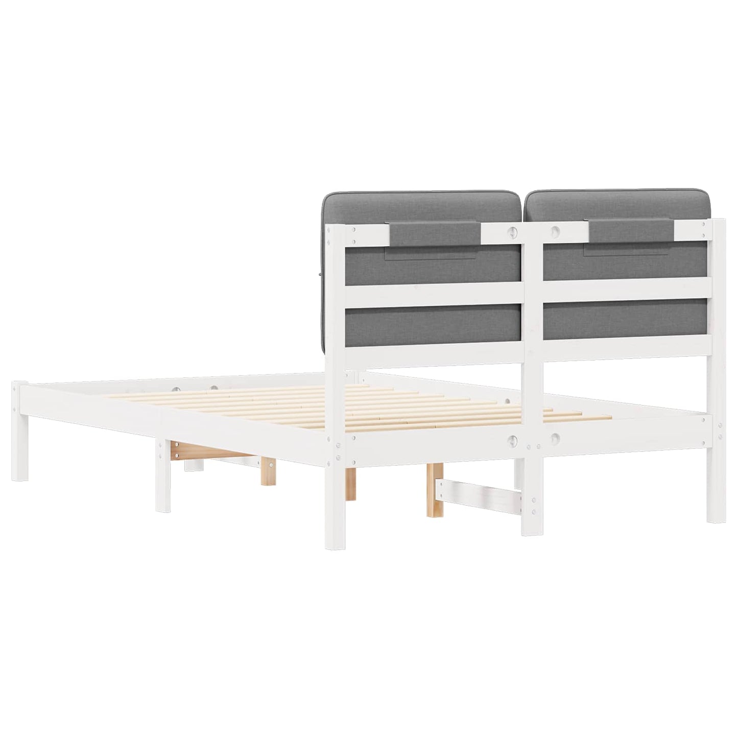 Letto con Testiera Rivestita Grigio chiaro 120 x 200 cm | homemem39