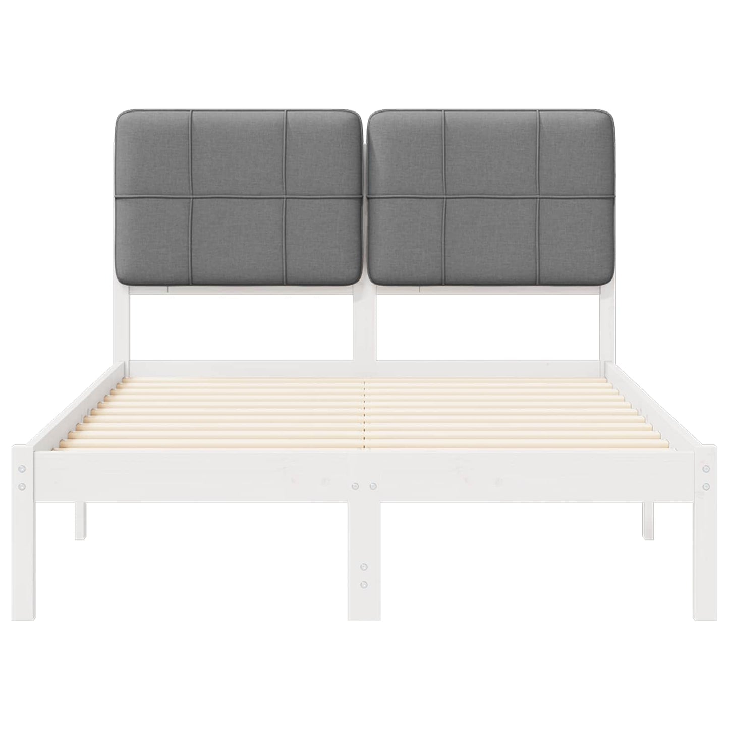 Letto con Testiera Rivestita Grigio chiaro 120 x 200 cm | homemem39