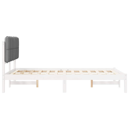Letto con Testiera Rivestita Grigio chiaro 120 x 200 cm | homemem39