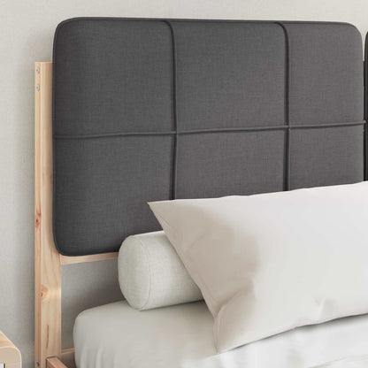 Letto con Testiera Rivestita Grigio scuro 140 x 190 cm | homemem39