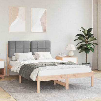 Letto con Testiera Rivestita Grigio chiaro 120 x 190 cm | homemem39