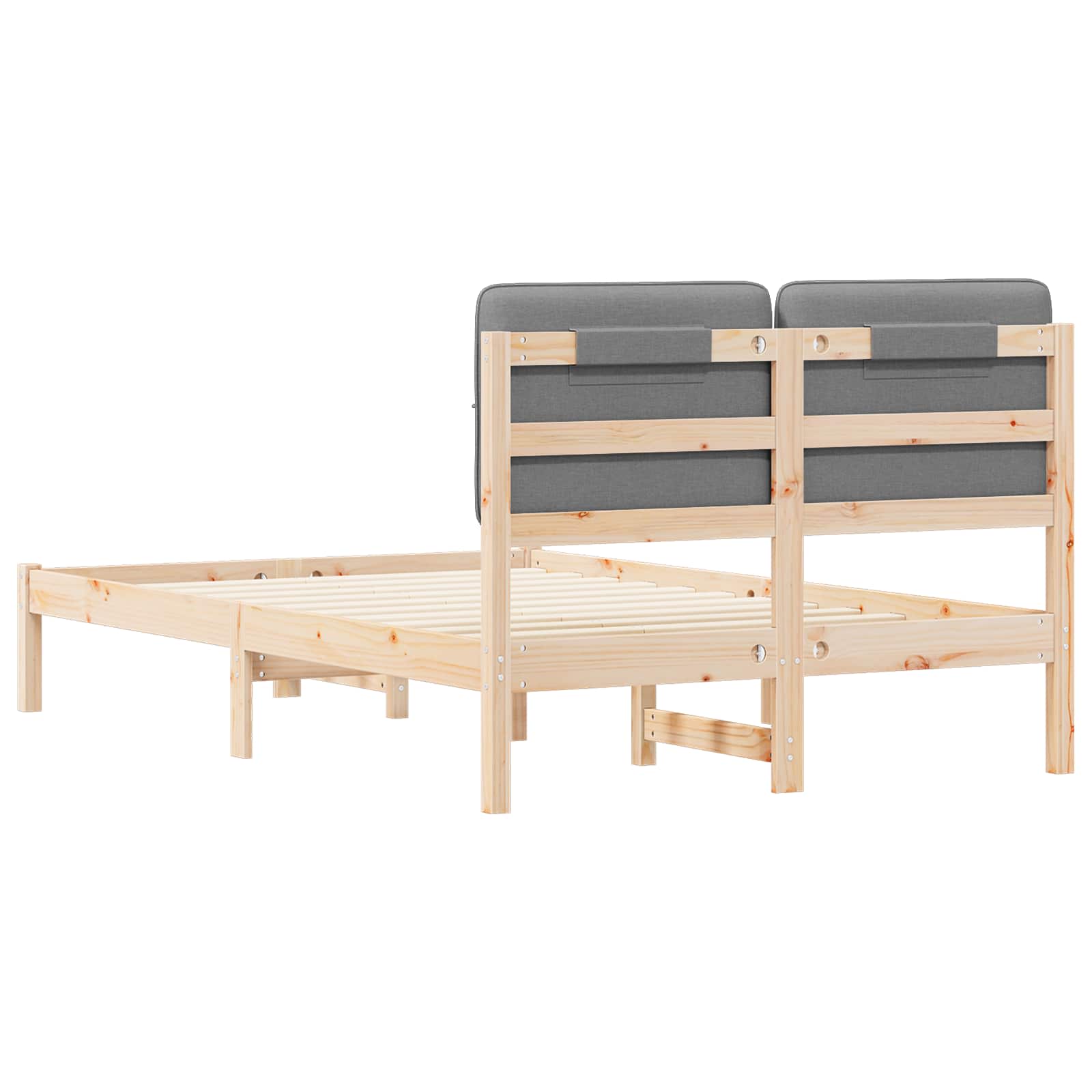 Letto con Testiera Rivestita Grigio chiaro 120 x 190 cm | homemem39
