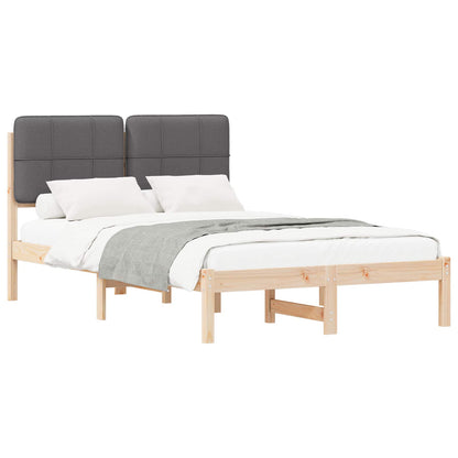 Letto con Testiera Rivestita Grigio scuro 120 x 190 cm | homemem39