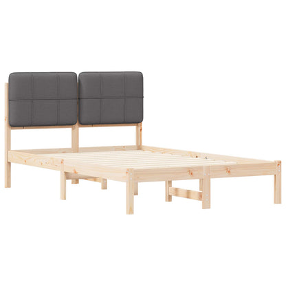 Letto con Testiera Rivestita Grigio scuro 120 x 190 cm | homemem39