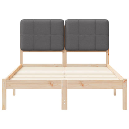 Letto con Testiera Rivestita Grigio scuro 120 x 190 cm | homemem39