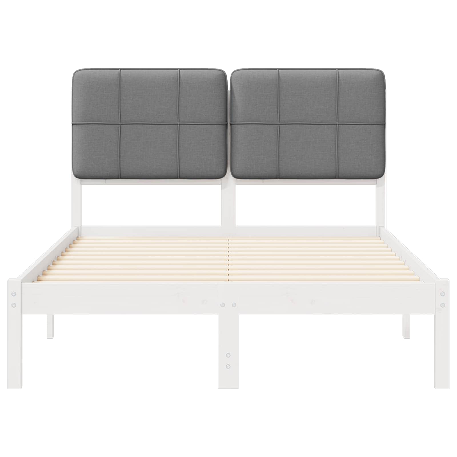 Letto con Testiera Rivestita Grigio chiaro 120 x 190 cm | homemem39
