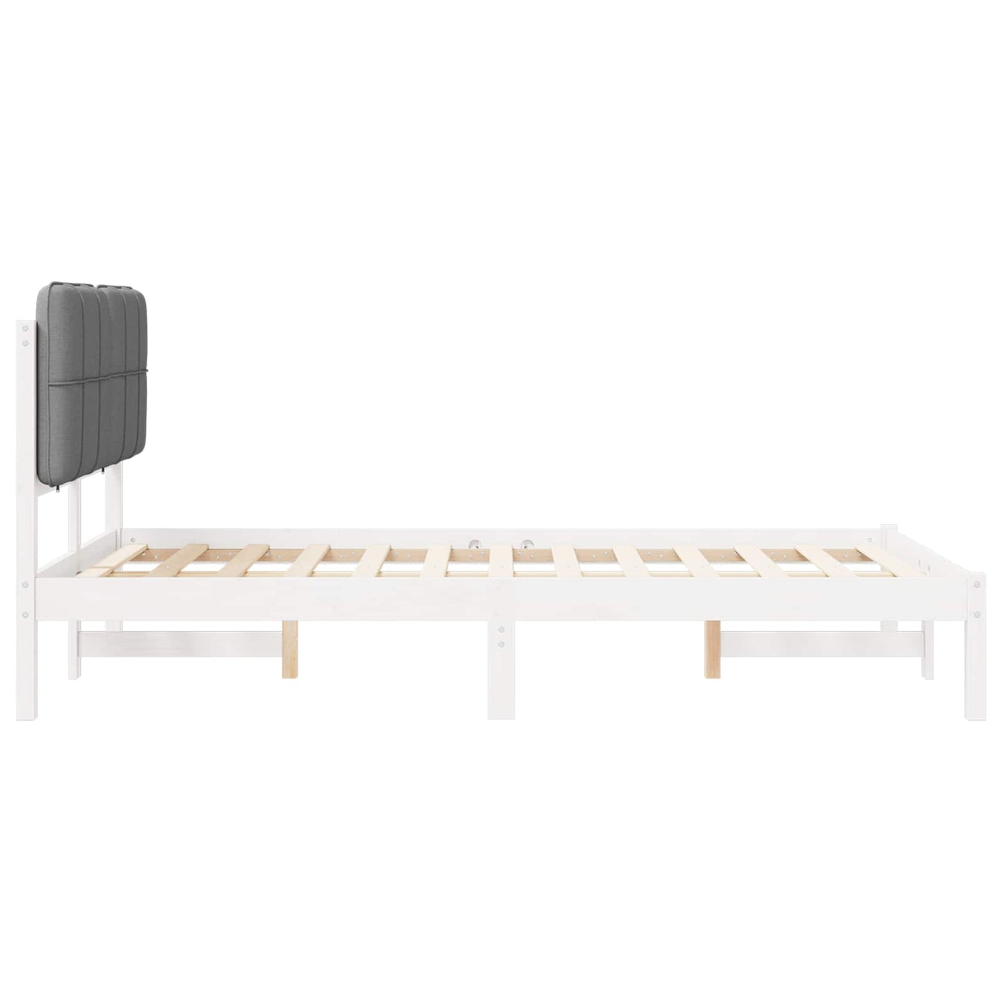 Letto con Testiera Rivestita Grigio chiaro 120 x 190 cm | homemem39