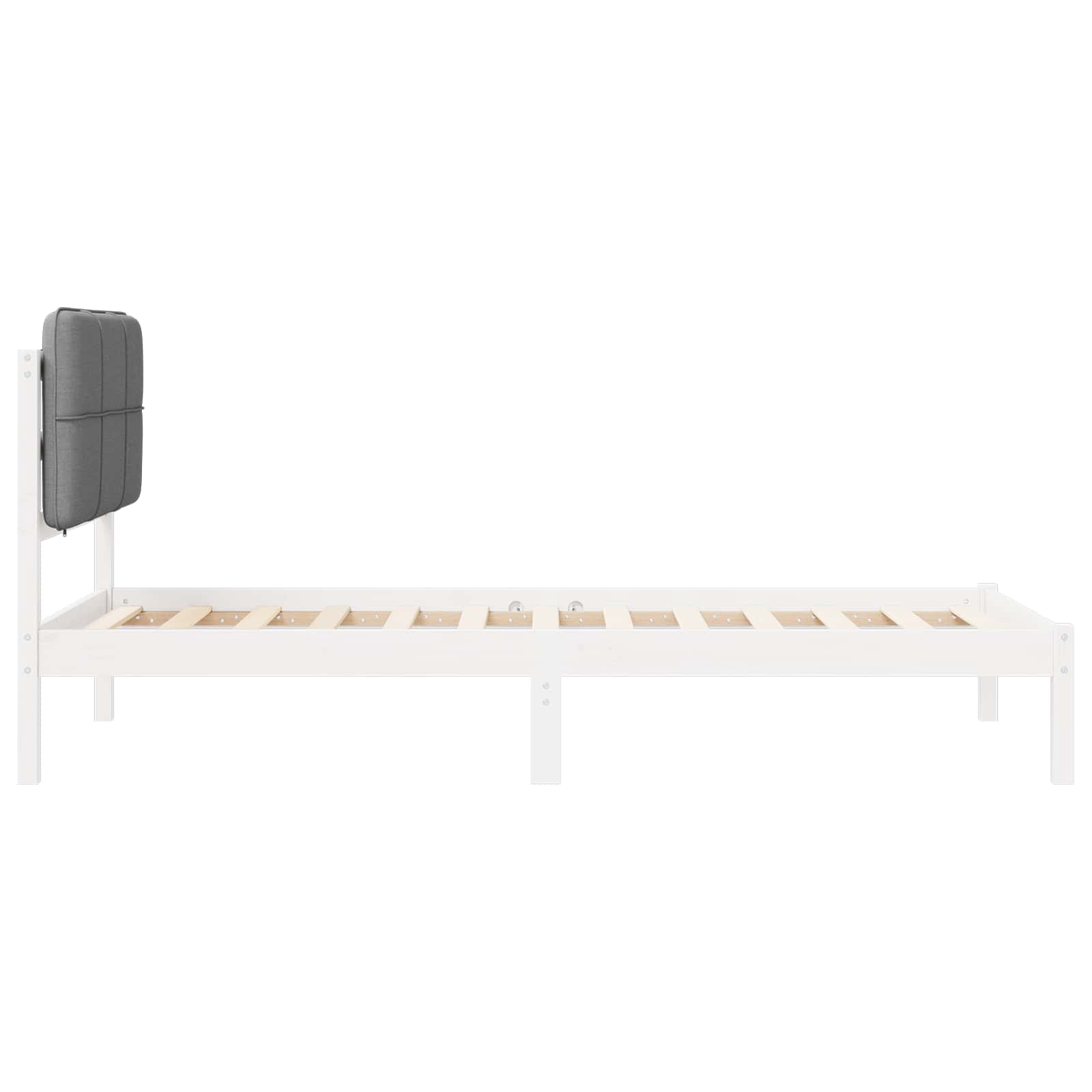 Letto con Testiera Rivestita Grigio chiaro 90 x 200 cm | homemem39