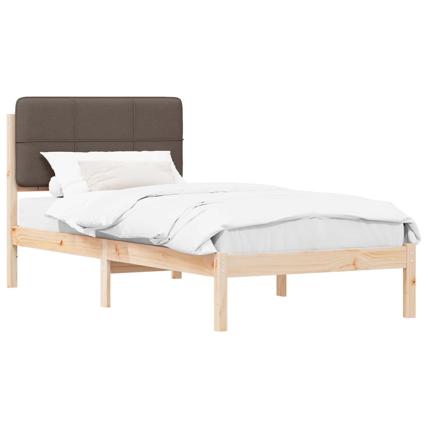 Letto con Testiera Rivestita Talpa 90 x 190 cm Pino massello | homemem39
