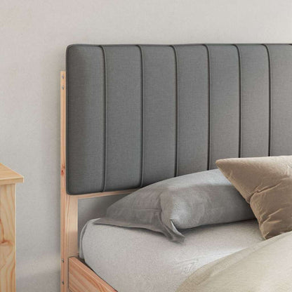 Letto con Testiera Rivestita Grigio chiaro 180 x 200 cm