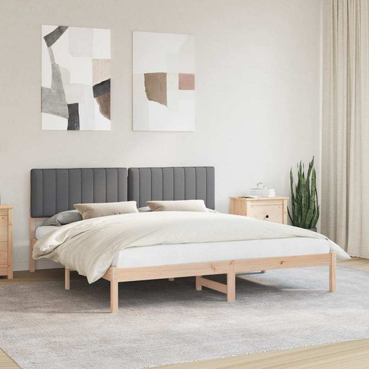 Letto con Testiera Rivestita Grigio scuro 180 x 200 cm | homemem39