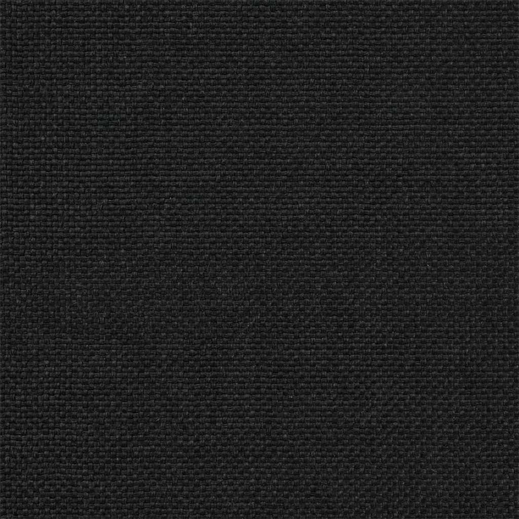 Letto con Testiera Rivestita Nero 160 x 200 cm Pino massello