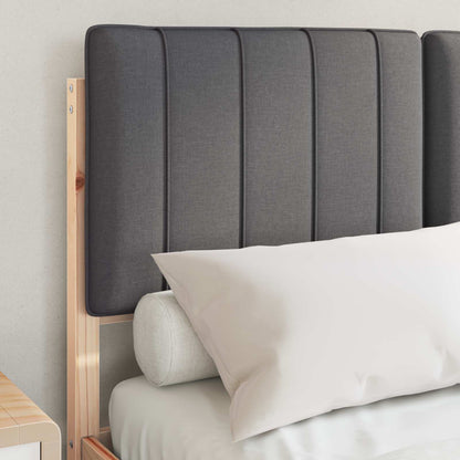 Letto con Testiera Rivestita Grigio Naturale e Scuro | homemem39