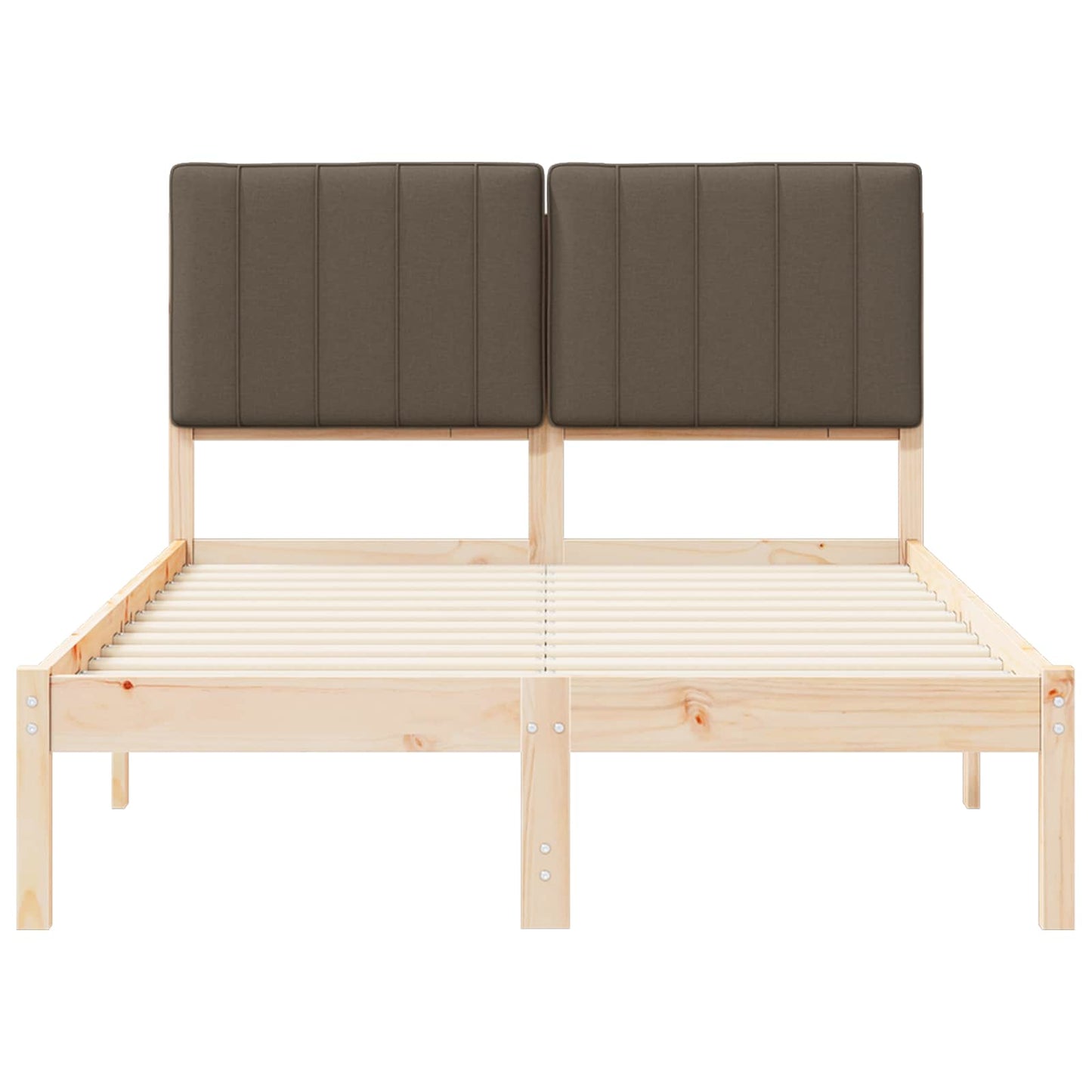 Letto con Testiera Rivestita Talpa 120 x 190 cm Pino massello