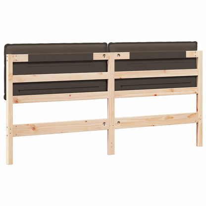 Testiera imbottita con testiera Grigio Naturale e Chiaro 200 cm