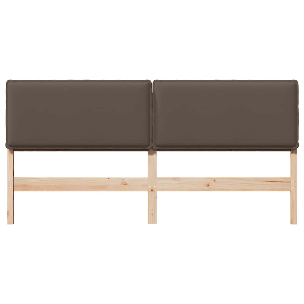 Testiera imbottita con testiera Grigio Naturale e Chiaro 200 cm