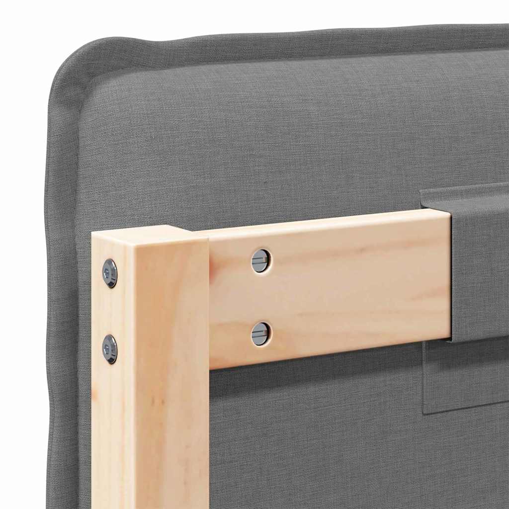 Testiera imbottita con testiera Grigio Naturale e Chiaro 180 cm