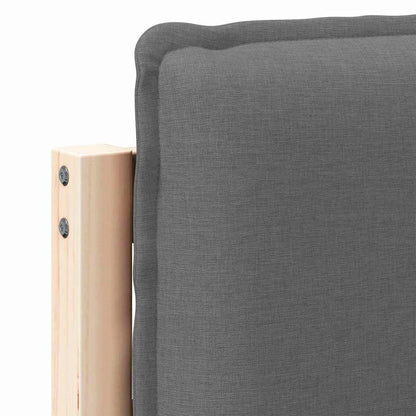 Testiera imbottita con testiera Grigio Naturale e Chiaro 160 cm