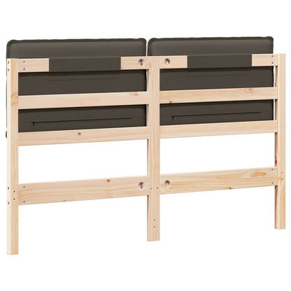 Testiera imbottita con testiera Grigio Naturale e Chiaro 160 cm