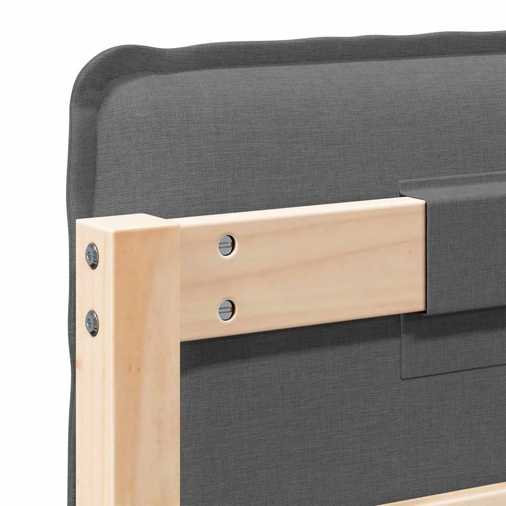 Testiera imbottita con testiera Grigio Naturale e Chiaro 150 cm