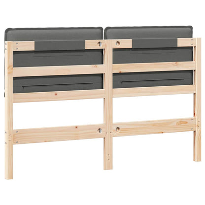 Testiera imbottita con testiera Grigio Naturale e Chiaro 150 cm