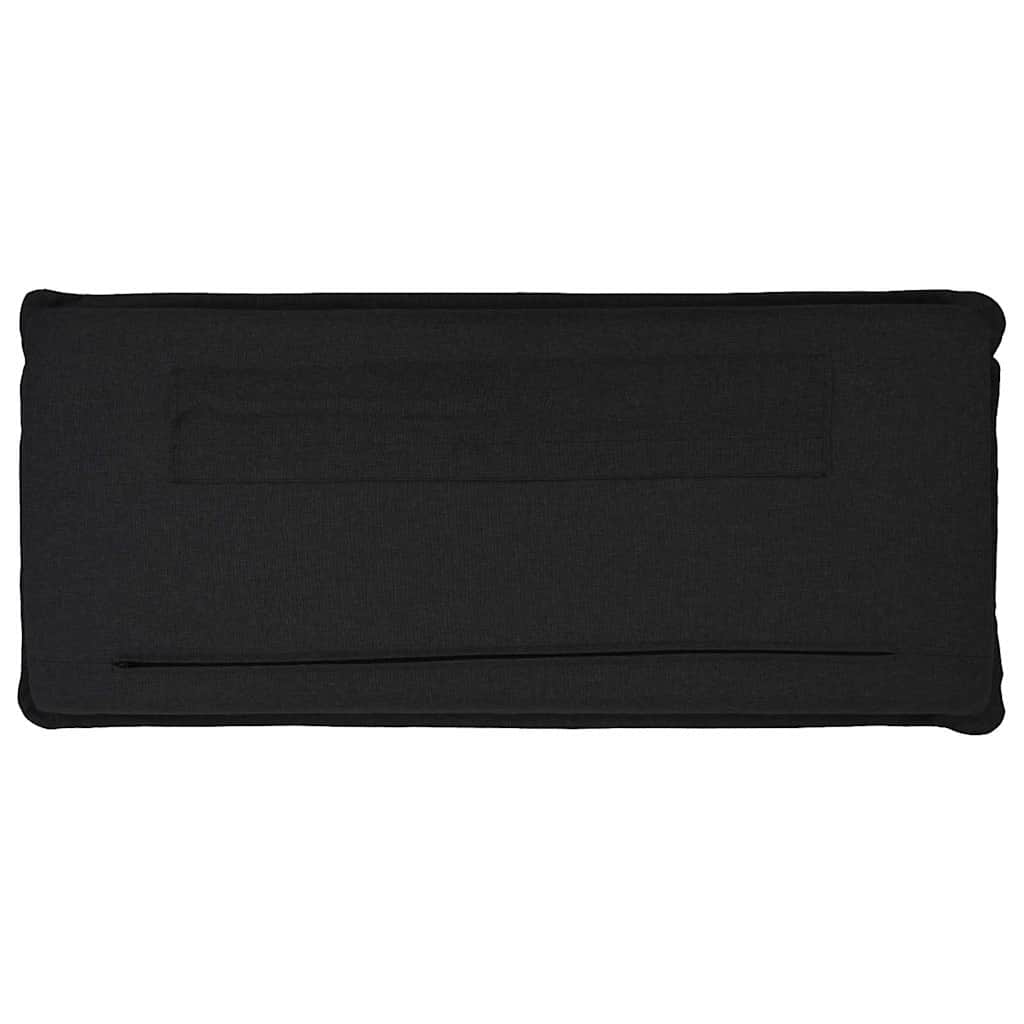 Testiera imbottita Naturale e Nero 140 cm Pino massello