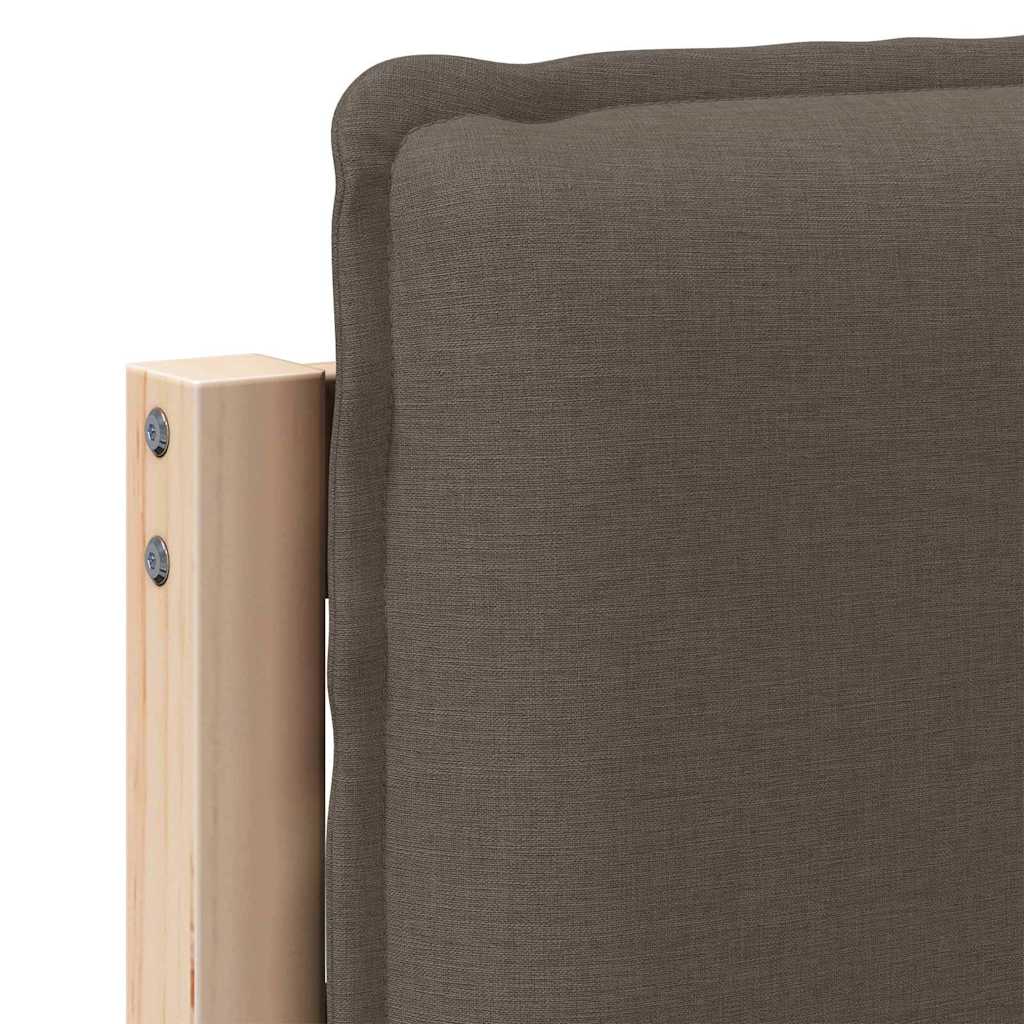 Testiera imbottita con testiera Grigio Naturale e Chiaro 140 cm