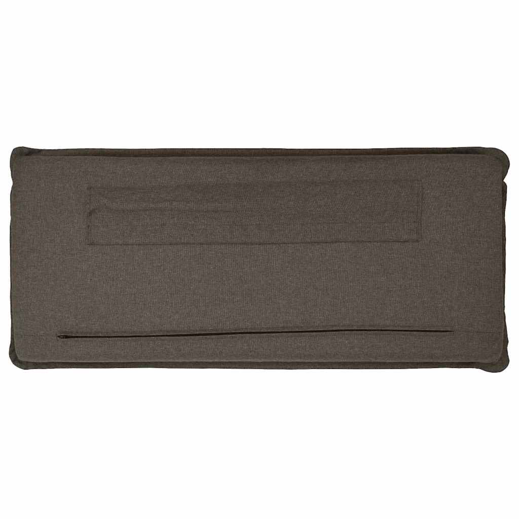 Testiera imbottita con testiera Grigio Naturale e Chiaro 120 cm