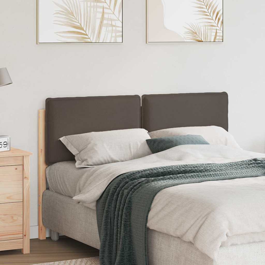 Testiera imbottita con testiera Grigio Naturale e Chiaro 120 cm
