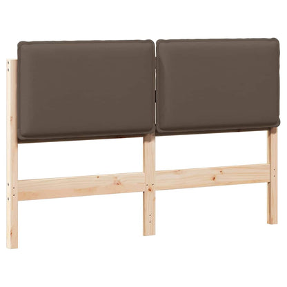 Testiera imbottita con testiera Grigio Naturale e Chiaro 120 cm