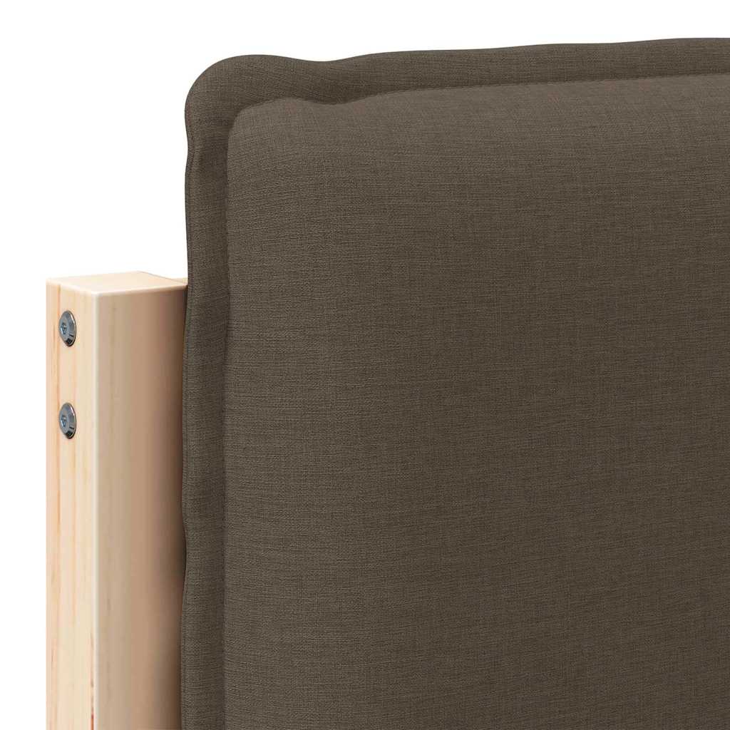 Testiera imbottita Grigio Naturale e Chiaro 90 cm Pino massello