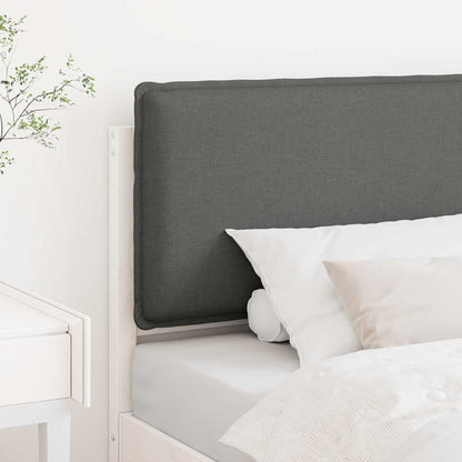 Testiera imbottita Bianco e grigio chiaro 80 cm Pino massello