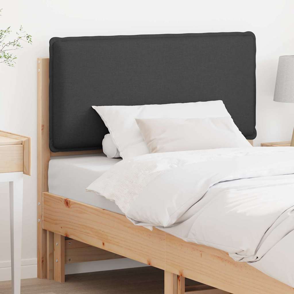 Testiera imbottita Grigio Naturale e Scuro 75 cm Pino massello