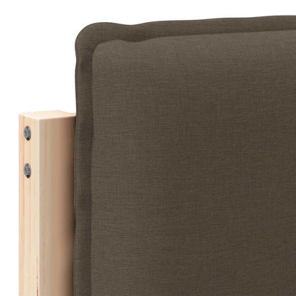 Testiera imbottita Grigio Naturale e Chiaro 75 cm Pino massello