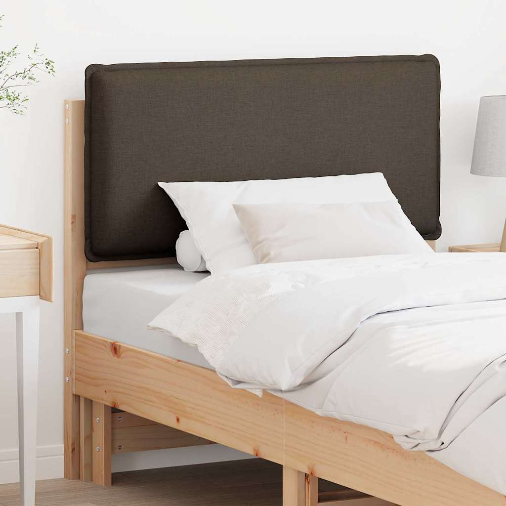 Testiera imbottita Grigio Naturale e Chiaro 75 cm Pino massello