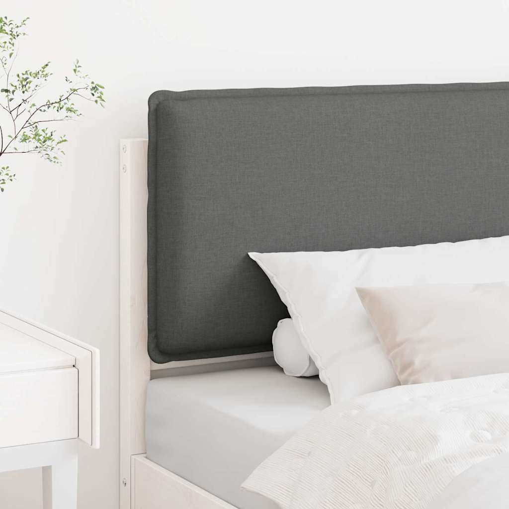 Testiera imbottita Bianco e grigio chiaro 75 cm Pino massello