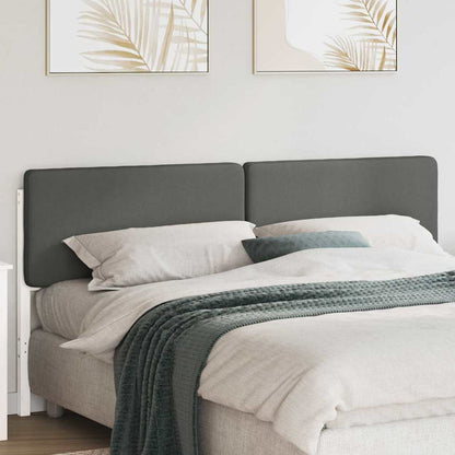 Testiera imbottita Bianco e grigio chiaro 180 cm Pino massello