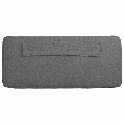 Testiera imbottita Marrone e Grigio Chiaro 160 cm Pino massello