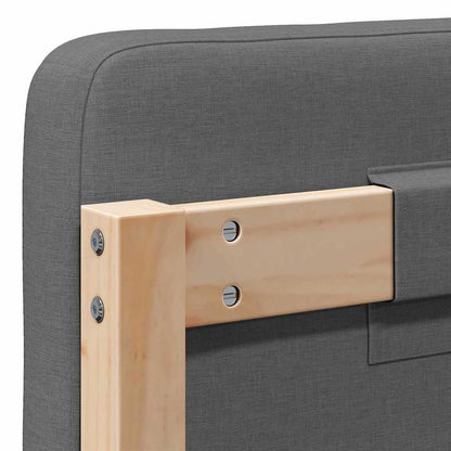 Testiera imbottita Marrone e Grigio Chiaro 160 cm Pino massello