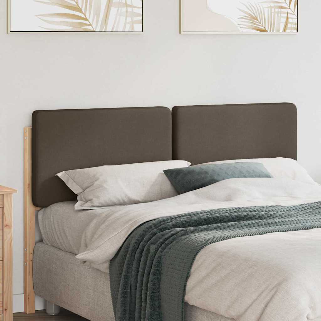Testiera imbottita Marrone e taupe 160 cm Pino massello