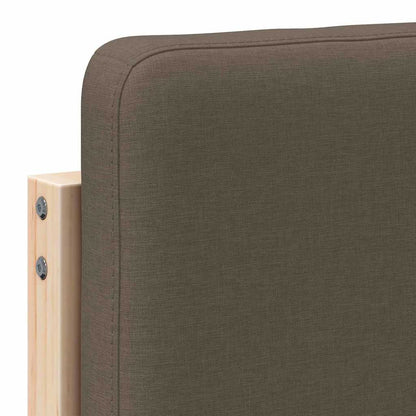 Testiera imbottita Marrone e taupe 150 cm Pino massello