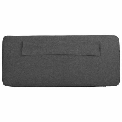 Testiera imbottita Marrone e grigio scuro 140 cm Pino massello