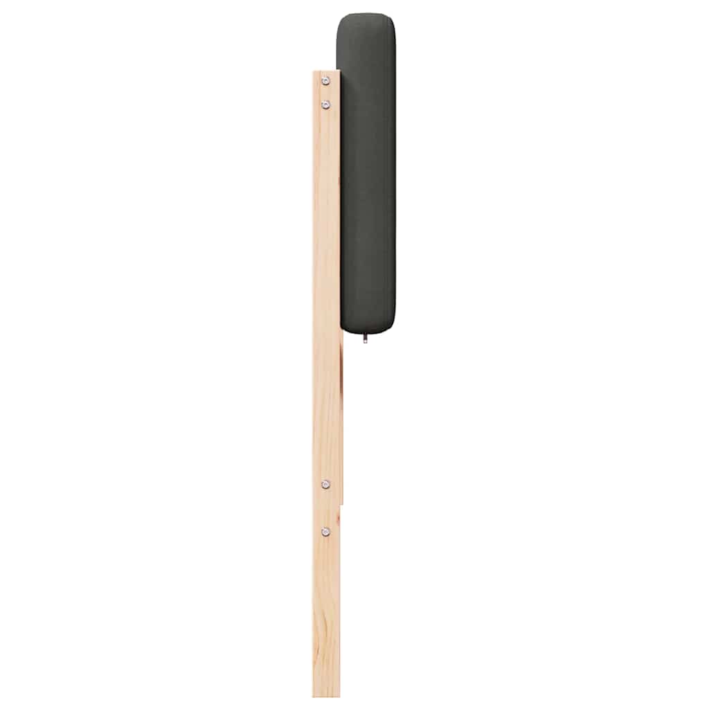Testiera imbottita Marrone e grigio scuro 140 cm Pino massello