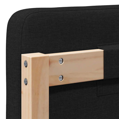 Testiera imbottita Marrone e Nero 140 cm Pino massello