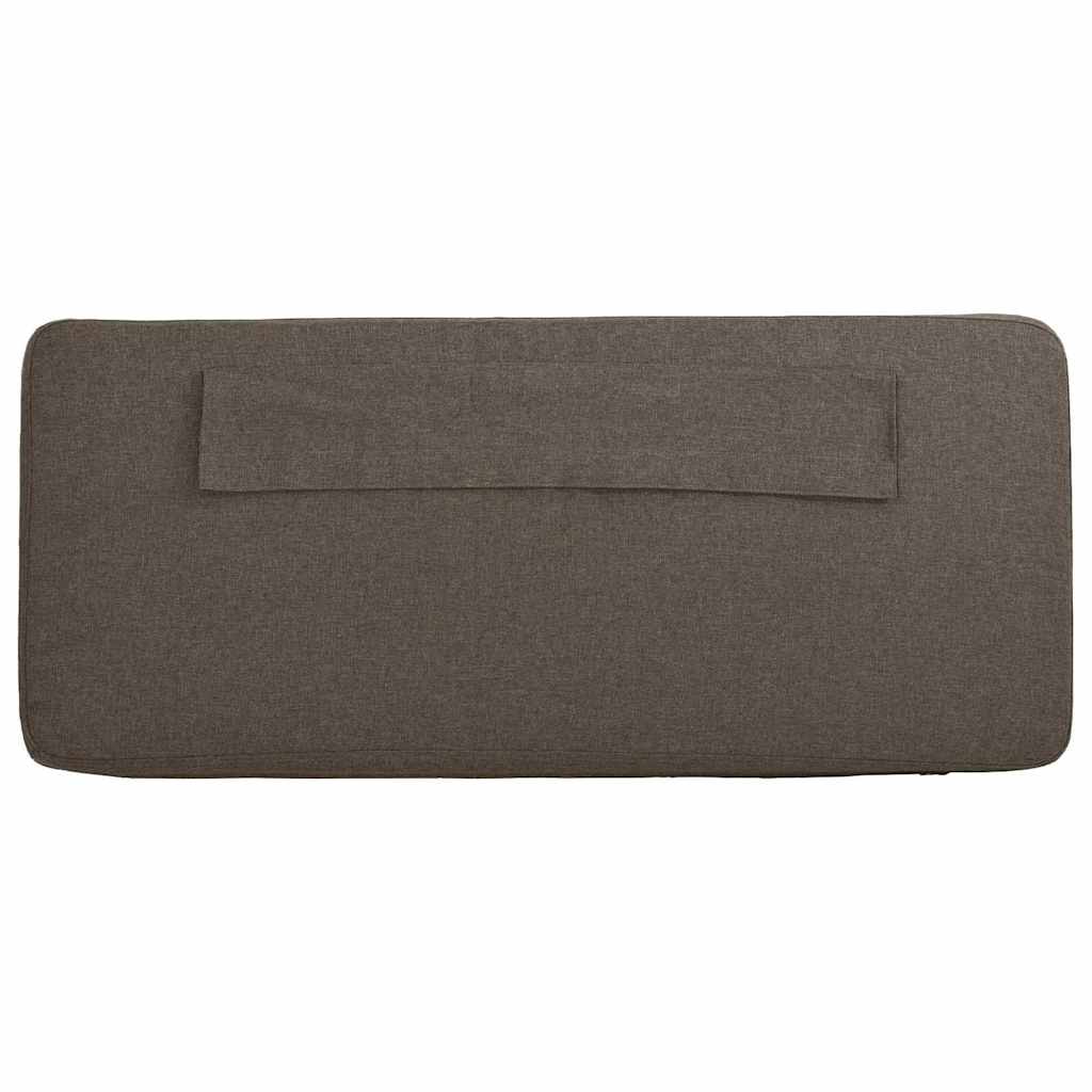 Testiera imbottita Marrone e taupe 140 cm Pino massello
