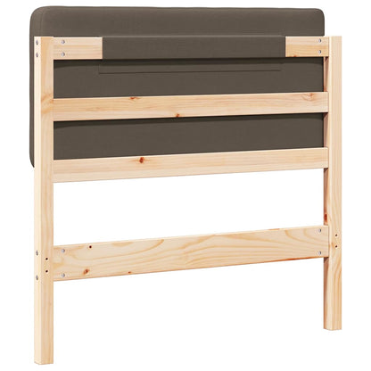 Testiera imbottita Marrone e taupe 90 cm Pino massello