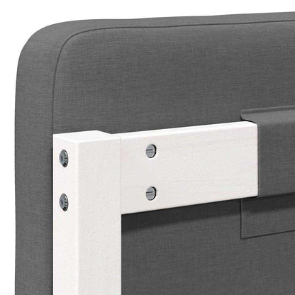 Testiera imbottita Bianco e grigio chiaro 90 cm Pino massello - homemem39