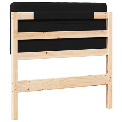 Testiera imbottita Marrone e Nero 75 cm Pino massello